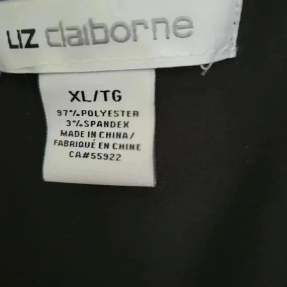 Liz Claiborne Shimmery Draped Overblouse XL Sparkly B & Silver - Picture 2 of 5